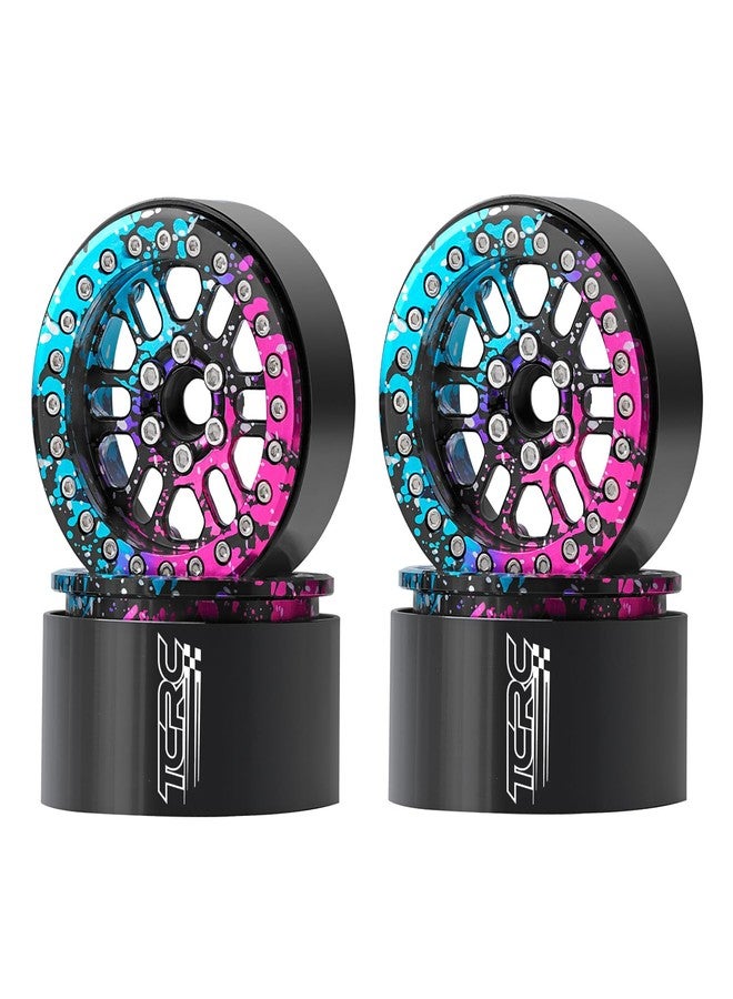 TCRC 4PCS Splash Anodizing Aluminum 2.2 Inch Beadlock Wheels Hubs for 1/10 Axial Wraith RR10 YETI SCX10 D90 TRAXXAS TRX4 CC01 RC Crawler Car - Image 5